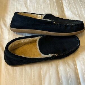 J Crew Navy Suede Slippers Men’s Size 9